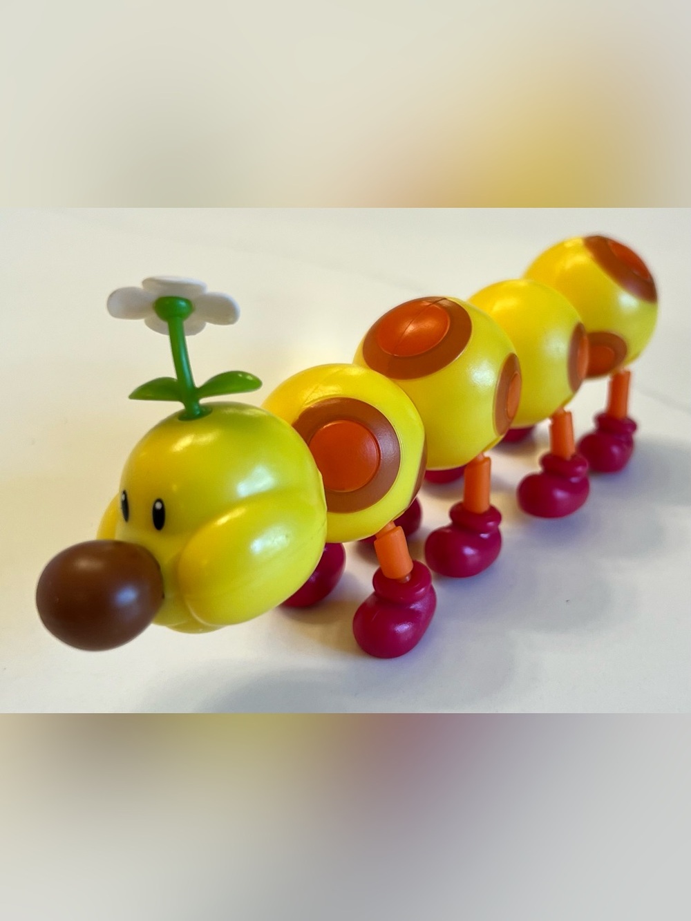 Jakks Pacific Super Mario Figure Wiggler  Plastic Toy Nintendo Yellow